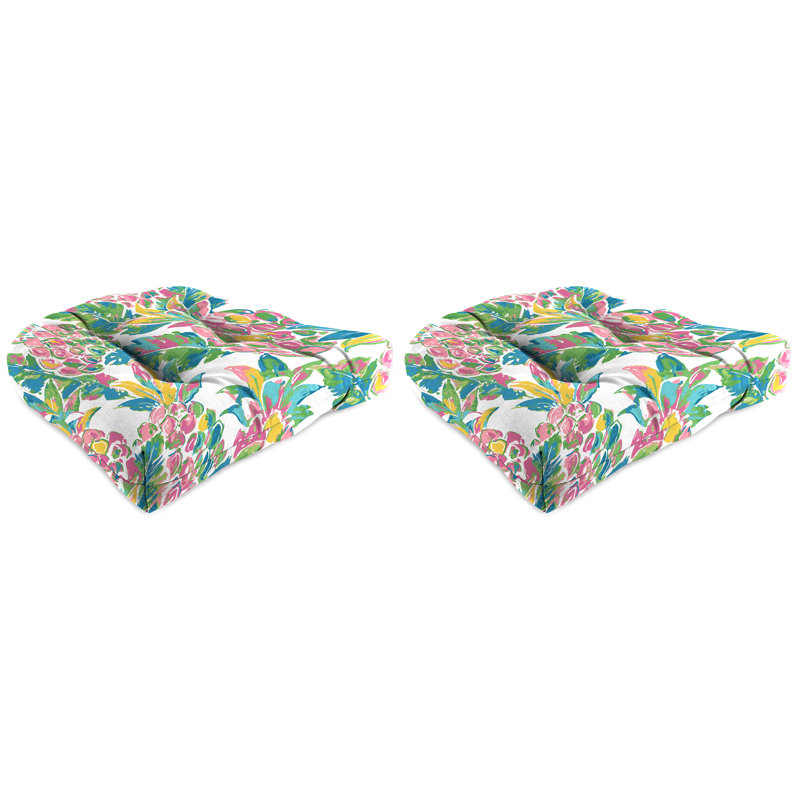 Contoured Outdoor Wicker Seat Cushion, Colsen Noir