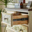 Meuble d'appoint à cinq tiroirs en bois massif peint à la main avec motif floral