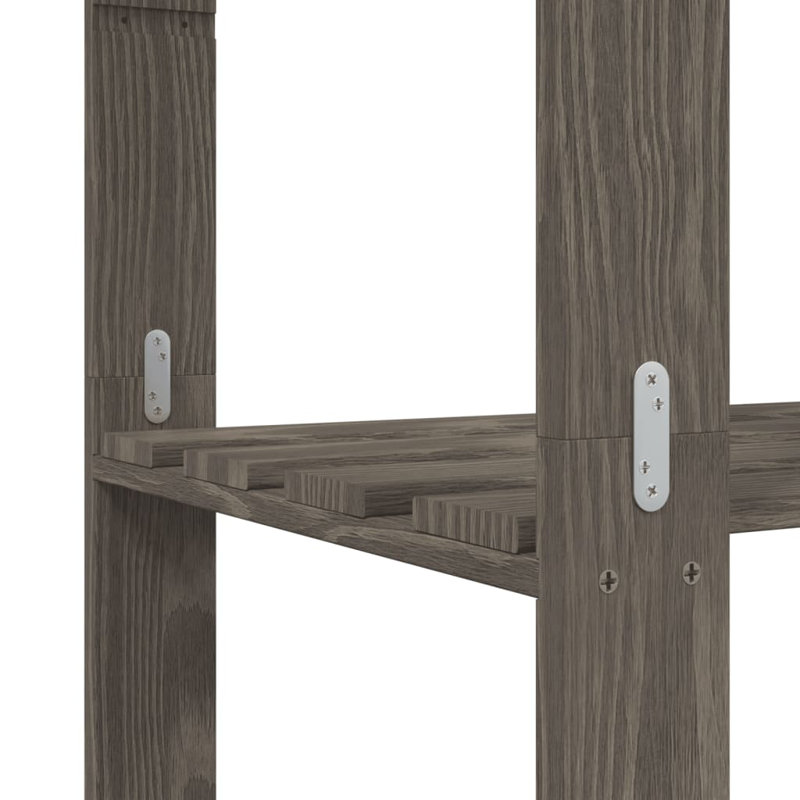 Barfleur Solid Wood Shelving Unit, Grey