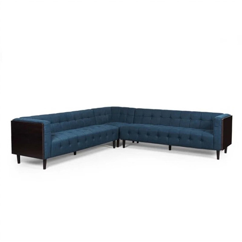 Canapé modulaire de coin de 114 po de largeur Brabant, Chenille bleu marine