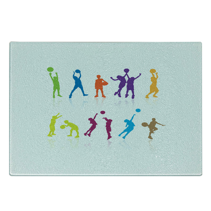 Multicolore planche à découper en verre trempé Ambesonne Youth