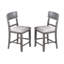 Ensemble de 2 chaises haute avec dossier en échelle moderne Chaise de salle à manger-1096056411