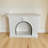 White Solid Wood Electric Fireplace