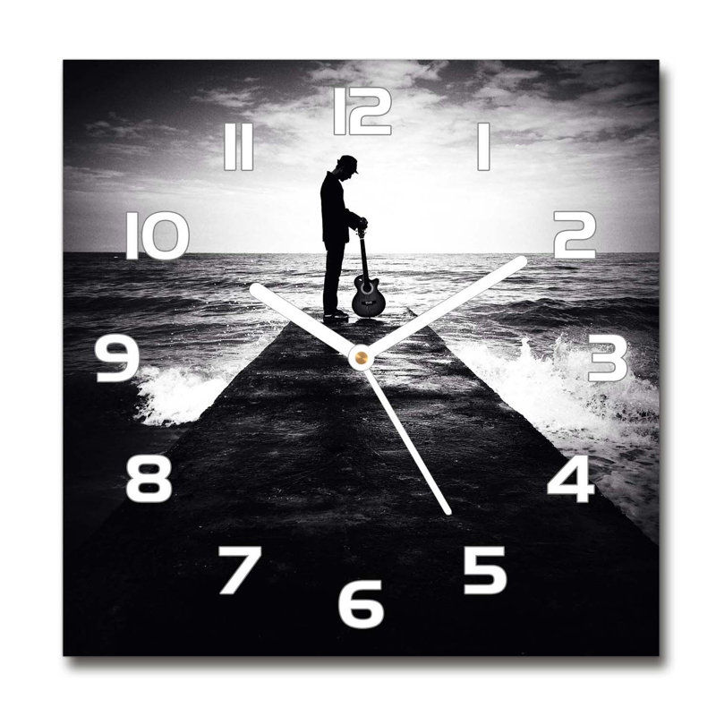 Incoronato Glass Wall Clock, White