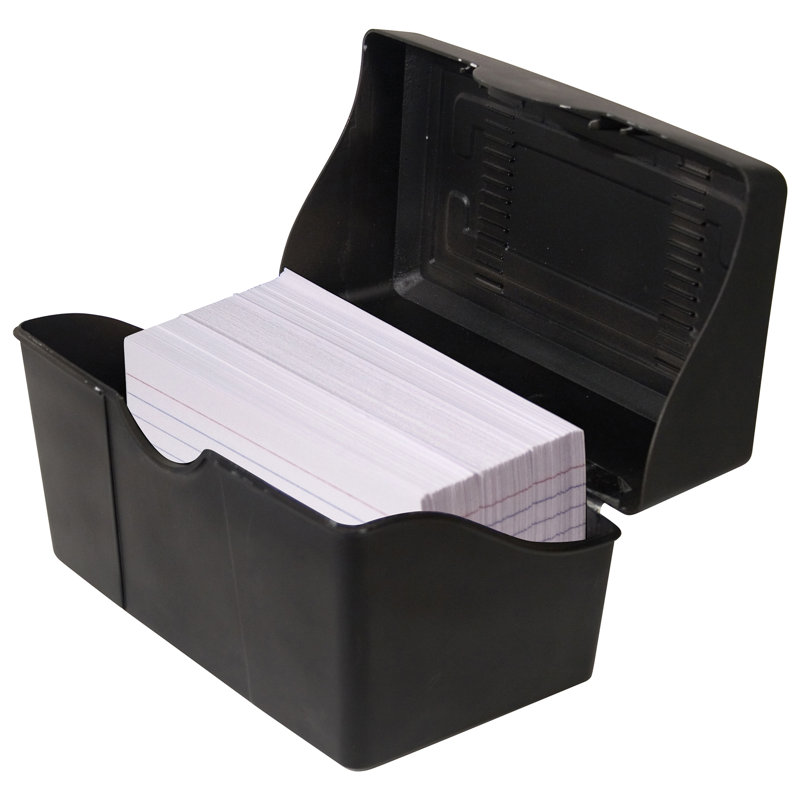  Innovative Storage Designs Black Index Card Holder, 3" X 5", Pack Of 6