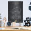 «Roller Skates Blueprint Vernis Chalkboard», art mural en métal-1333657990