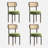 Mid-Century Modern Dining Chairs With Upholstered Seat And Rattan Back - Wood Leg Accent Chairs-1186972070-1186972075