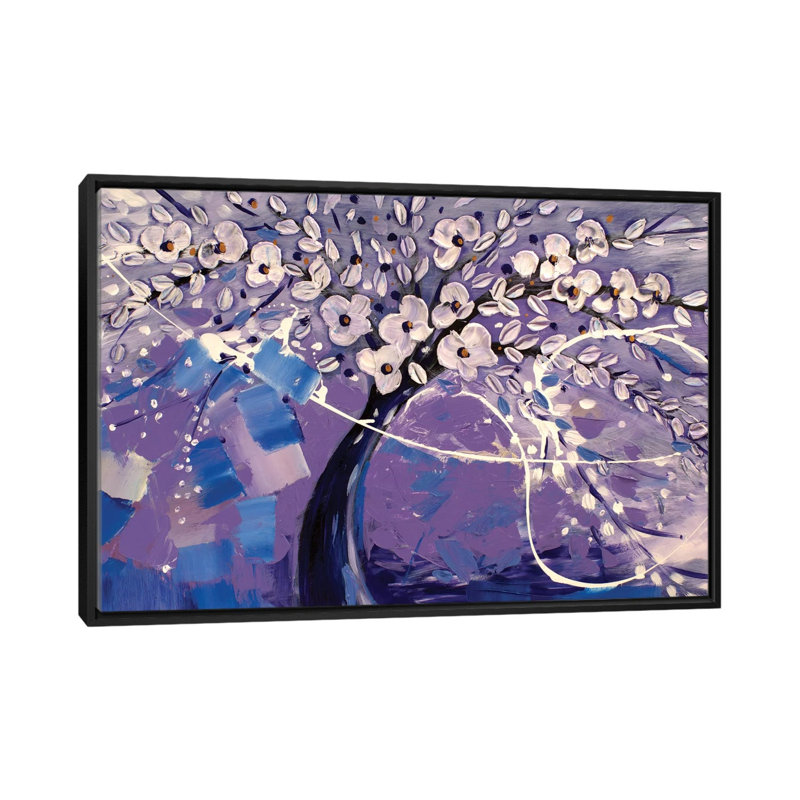 " Purple Dream " by Radiana Christova, No Mat, Black Framed Canvas, 18" H x 26" W x 1.5" D