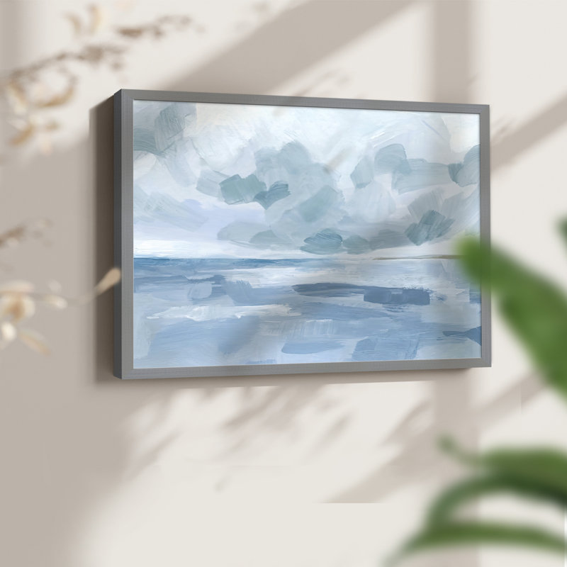 Calm Seascape II - reproduction encadrée - réaménageable, H 8 po x l 10 po, Gris