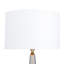 Lampe de cristal transparent avec accents dorés