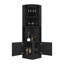 Armoire bar 4 tablettes Jamesport en wengé noir-692234662