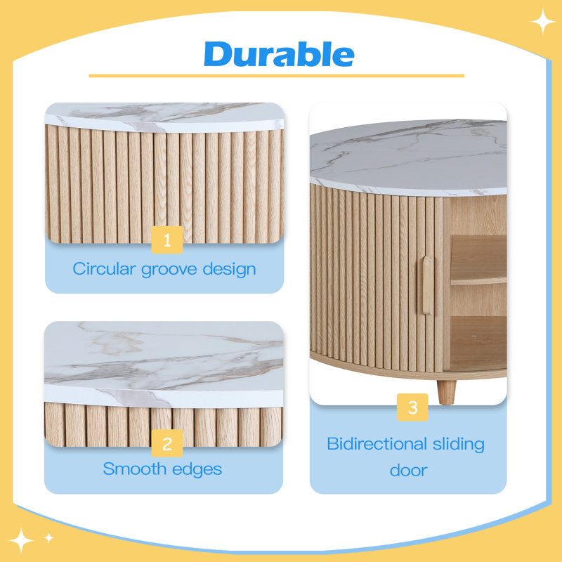 round coffee table.Stable and Durable