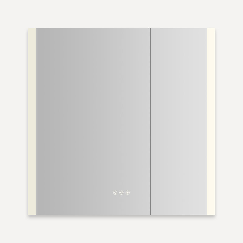Armoire à deux portes AiO Reserve, 30 po x 30 po x 4 po, Bord éclairé