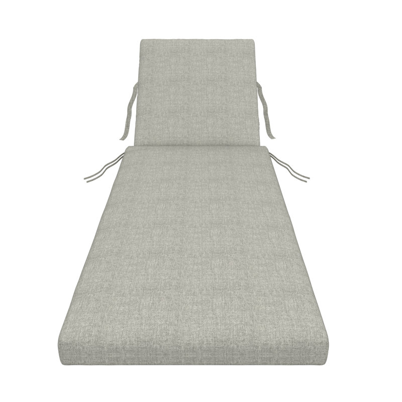 Amala Sunbrella® Outdoor Chaise Lounge Cushion, 23" x 29"/25" x 47" , Canvas Granite Sunbrella® Canvas
