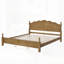 Cadre de lit en bois de style vintage américain classique avec tête de lit incurvée, conception à plateforme pour un soutien robuste, aucun sommier requis, pour les chambres traditionnelles-133401859-133401856