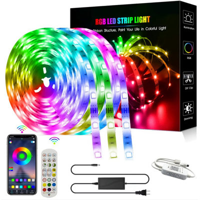 49.2FT Smart Wi-Fi Strip Light with APP Remote Control Cuttable
