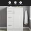 Meuble-lavabo moderne 24 po avec lavabo, petite armoire de lavabo avec 2 tiroirs et porte à fermeture douce, meuble-lavabo sous-comptoir avec tiroirs-1359327342