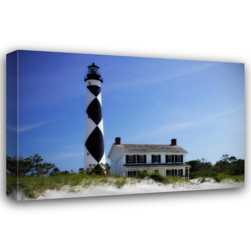 Art sur toile tendue par HaseFootballock, Alan, art: Cape Lookout Light II, H 17 po x l 24 po