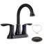 Robinet de lavabo de salle de bain à double poignée avec bonde escamotable - avec tuyau d'alimentation en eau, robinet de lavabo - robinet mélangeur - nickel brossé-72387026