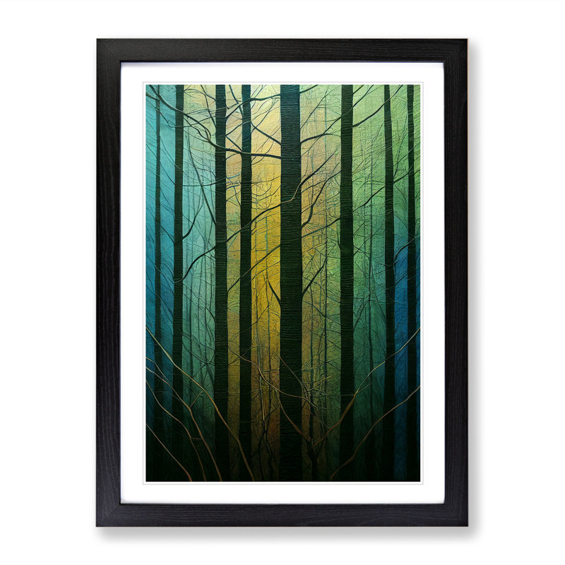Mysterious Forest - Framed Print, Black, 64cm H x 46cm W