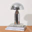 Venus Lampe de table à dôme moderne à intensité variable avec finition chromée argentée-132718532
