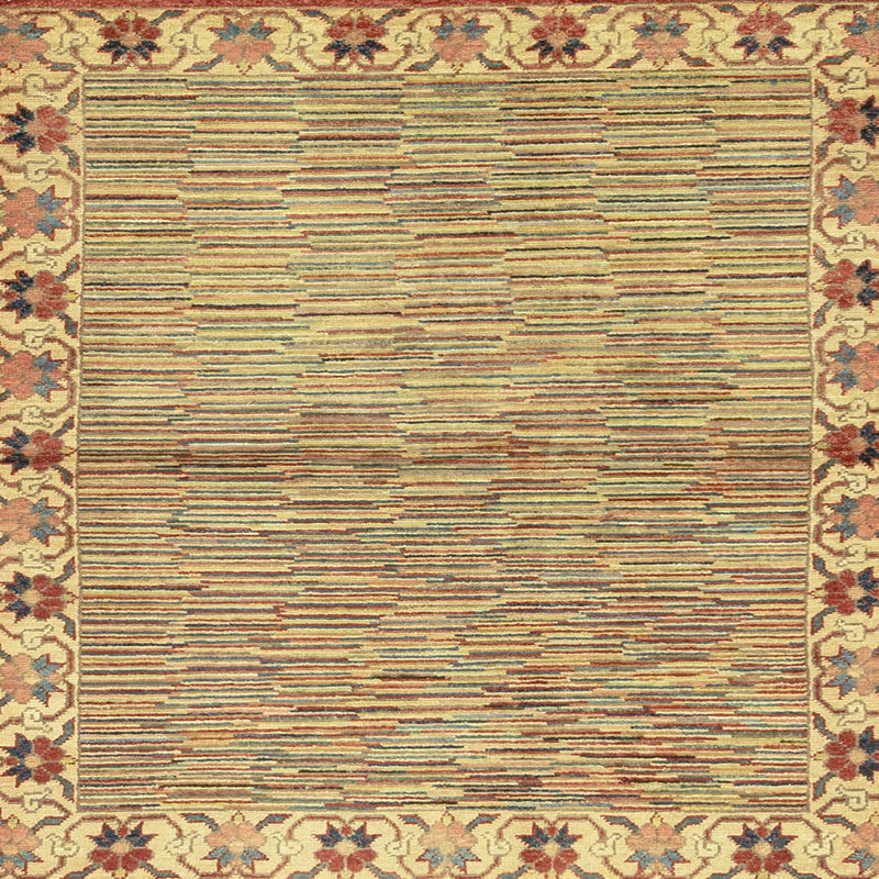 Abstract Indoor Rug, Square 6'