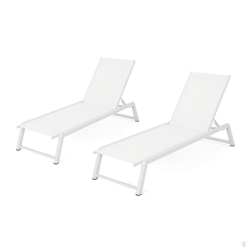 MYERS CHAISE LOUNGE WHITE DECK CHAIR