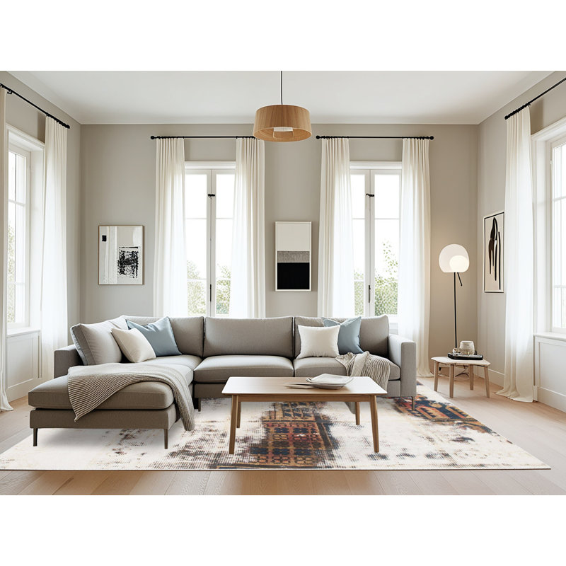 Tapis abstrait moderne 981, Rectangle 8 pi x 10 pi