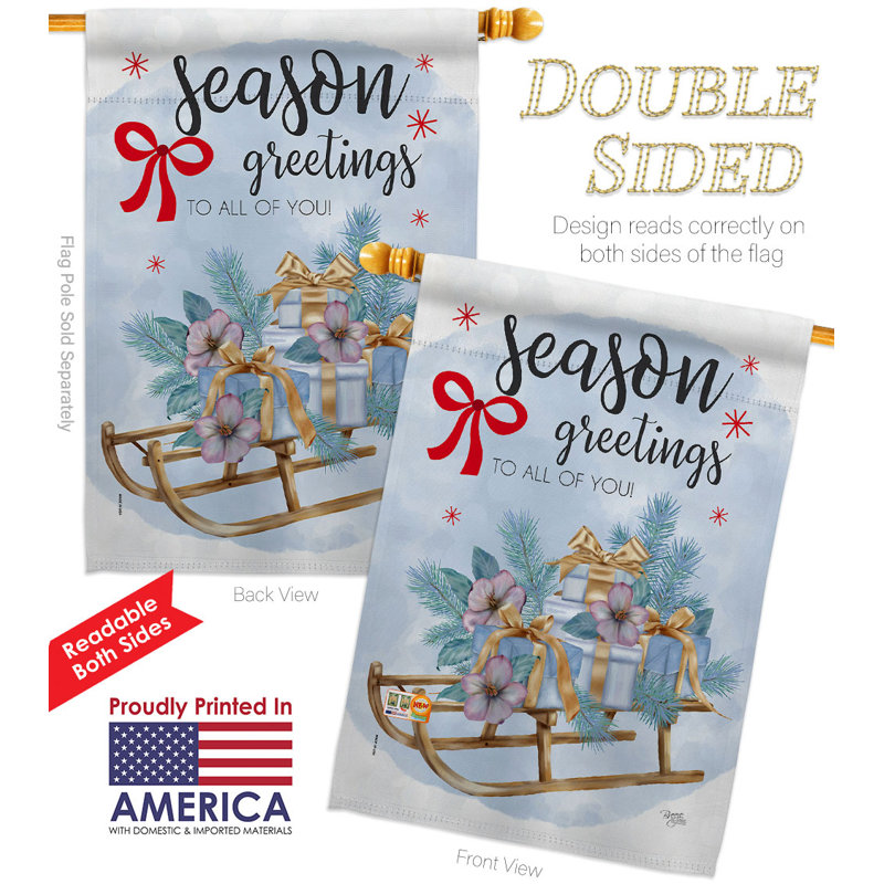 Double Sided 40'' H x 28'' W Polyester House Flag