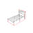 14 Inch Twin Metal Platform Bed With Black Storage Headboard, Featuring - C, Type Led , And Reliable Build Support