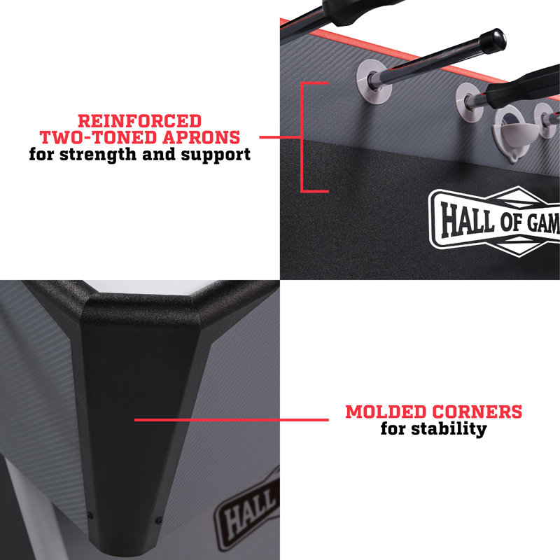 Hall of Games 56" Gray and Black Foosball Table