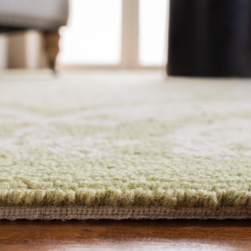 Tapis en laine crocheté à la main à motif floral Holmsten, Rectangle 6 pi x 9 pi