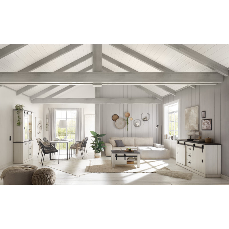 Jackeline Dining Table, White/Black