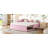 Twin Size Upholstered L-Shaped Upholstered Daybed With Pop Up Trundle-1558413695