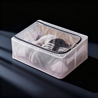 Un ensemble de trois pièces organisateur de rangement de sous-vêtements en lin écologique - Boîte à linge pliable et peu encombrante pour soutiens-gorge, culottes et chaussettes - Empilable avec support en panneau de polypropylène, conception à l'épreuve de la poussière respirante