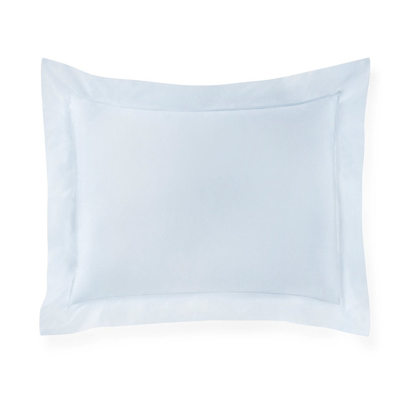 Taie décorative 100% coton soprano, Euro, Bleu dénudé