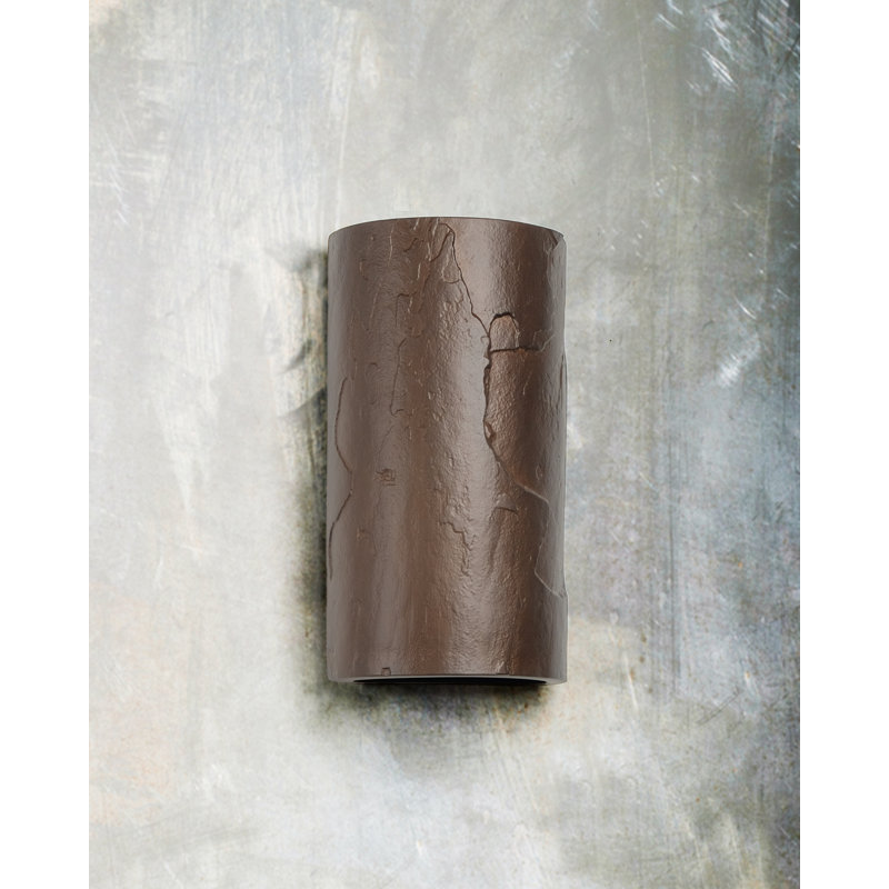 Ampoules murales d'extérieur encastrées en céramique Donnice, ampoule DEL incluse, Bronze huilé, H 13 po x l 7 po x P 4,5 po