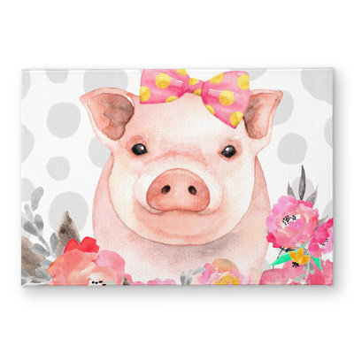 Pretty Pig - Children Art Indoor Outdoor Door Mat for Home Decor