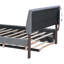 Lit plateforme tapissier grand avec lit gigogne simple TG Teddy-990930973-990930975