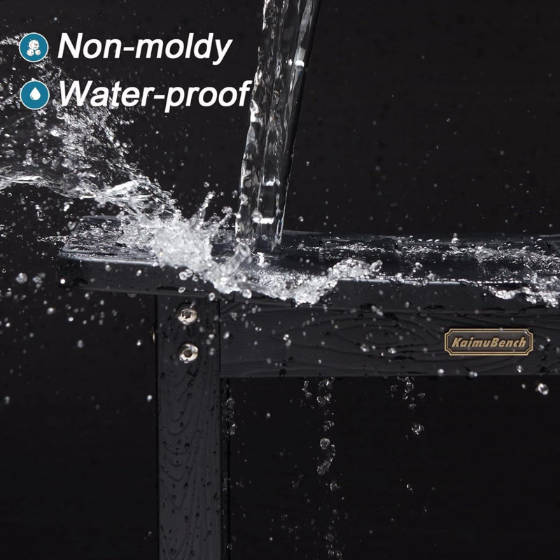 Mohit 12.6'' W Plastic / Acrylic Shower Bench, Black