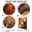  «Orange, jaune, braises, dragon I - Dragons», reproduction d'art murale-106116905-106116907