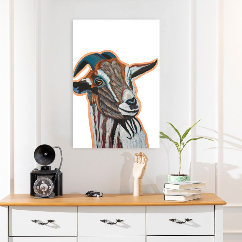 Jimmy Goat, art contemporain abstrait, H 24 po x l 16 po
