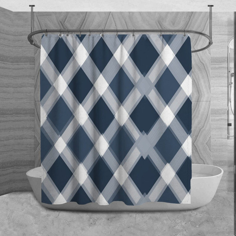 Stults Microfiber Shower Curtain, 84" H x 70" W