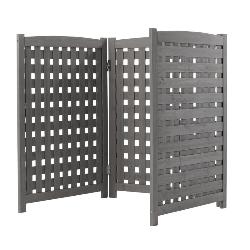 3 - Cloison de climatiseur d'extérieur en bois massif l 32 po x H 38 po - Intimité et ventilation - Clôture de cour / jardin / patio optimisée