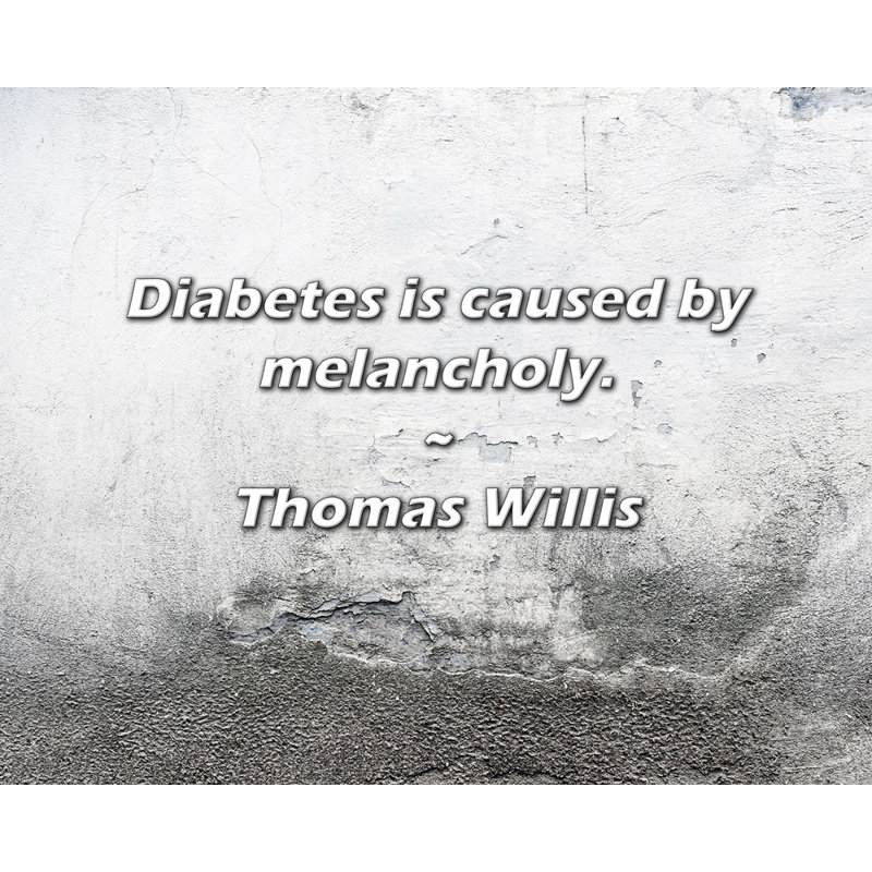 Thomas Willis Quote: Diabetes is caused by melancholy.