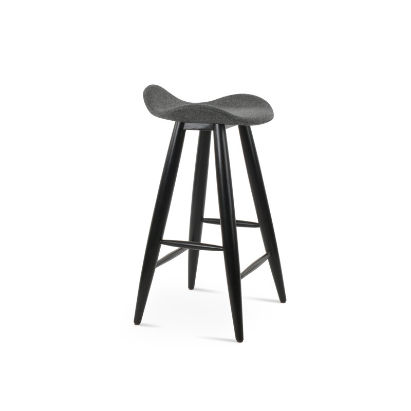 Tabouret Falcon Baba, Tabouret de bar (siège d'une hauteur de 28 po), Wengé, Gris foncé