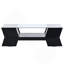 Table basse à plateau en verre de 6 mm avec tablettes ouvertes et armoires-1373273887