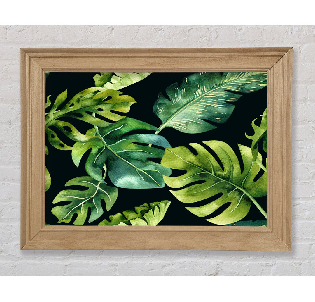 Monstera Mixed Leaves - Einzelne Bilderrahmen Kunstdrucke