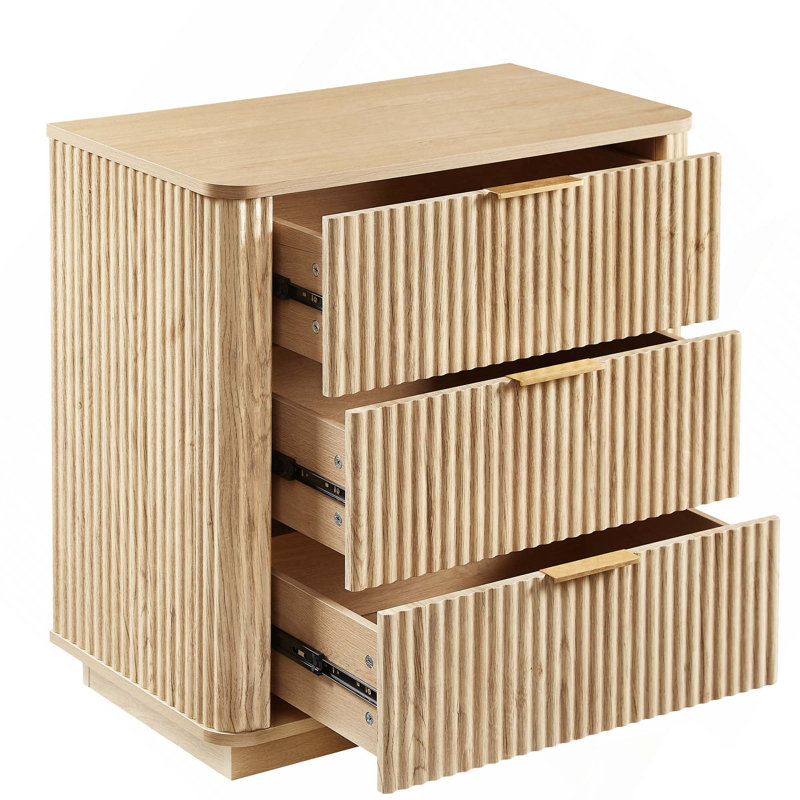Table de chevet moderne à 3 tiroirs pour la chambre à coucher, le salon et le couloir