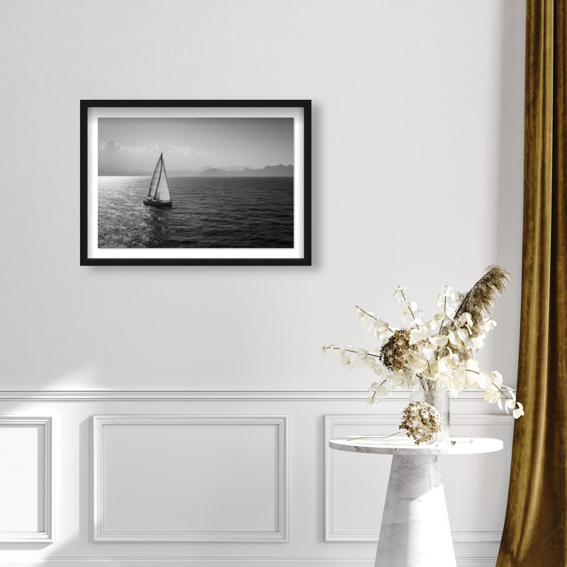 Edge Of Silence Print by Oliver Gal, 11.5"H x 16.5"W, Black Shadowbox